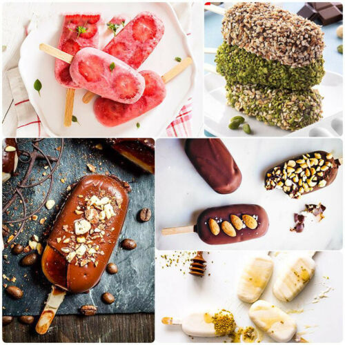 4 Cell Silicon Big Size Ice Cream Mold DIY Frozen Dessert Juice Popsicle Maker - Fresh Stock Dated December 2025