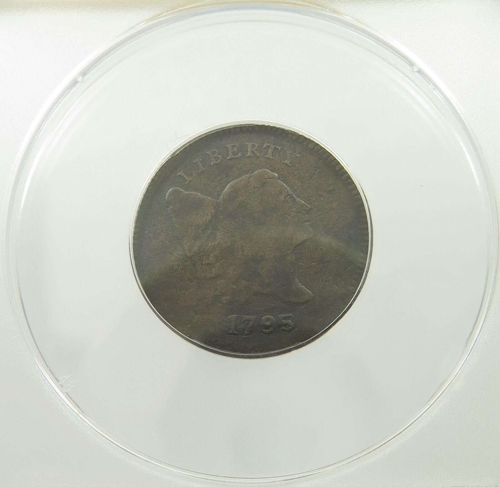 UNITED STATES HALF CENT 1795 PLAIN EDGE C-6A GRADED #p54 103 - Fresh Stock Dated February 2026