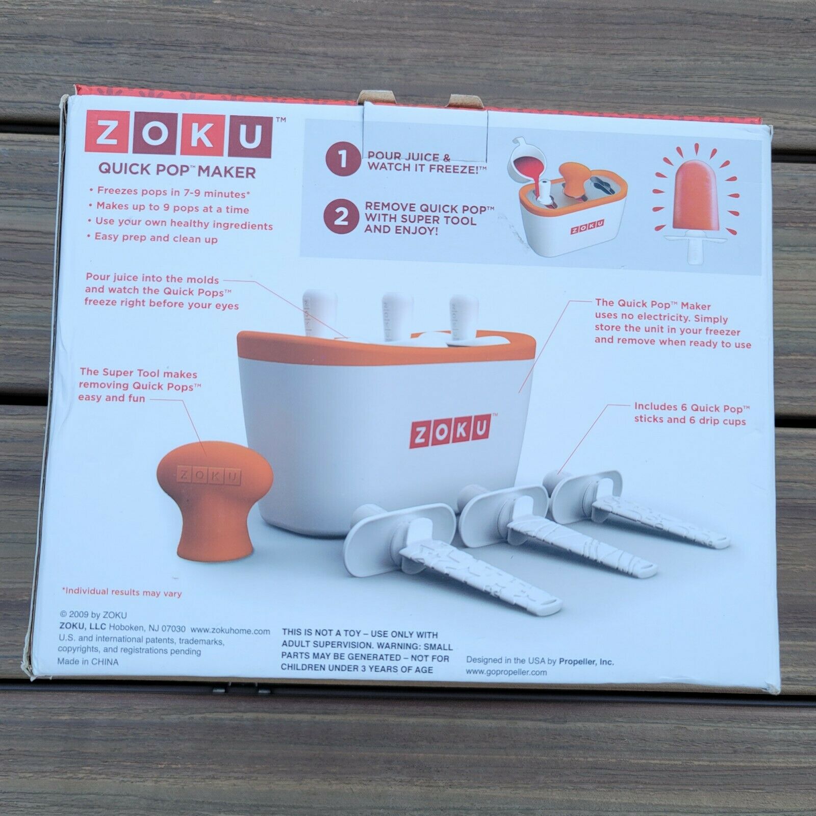 New Zoku Quick Pop Maker + 6 Extra  Sticks & Drip Cups! FREEZES POPS IN MINUTES - Fresh Stock Dated February 2026