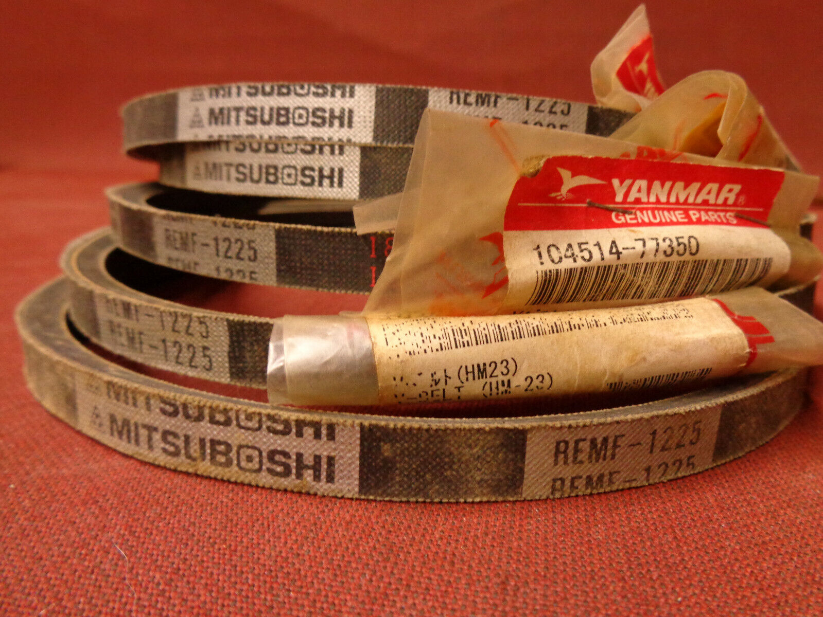 YANMAR V-BELT (5 PACK) #104514-77350   (*705EB) - Fresh Stock Dated February 2026