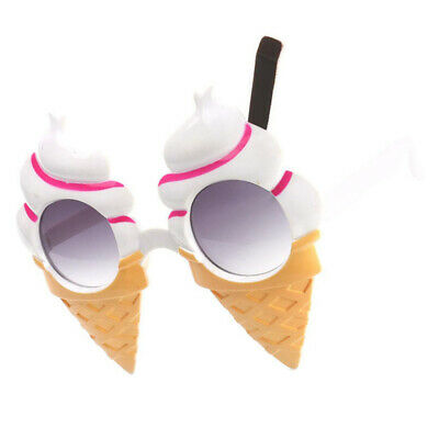 Novelty Ice Cream Cone Shaped Sunglasses Eyewear Costume Prop - Fresh Stock Dated February 2026