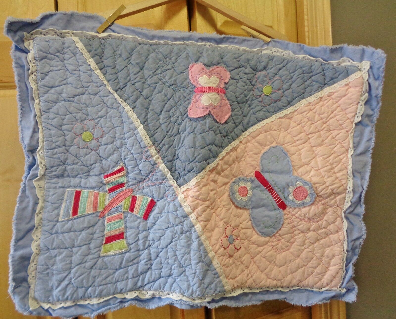 Pottery Barn Kids Sophie Pillow Sham Butterfly Blue Pink Girls 20 X 27 - Fresh Stock Dated December 2025