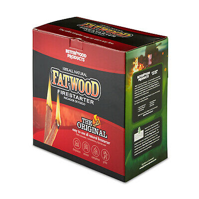 Better Wood Products 9987 Fatwood Natural Pine 5 Pound Wood Firestarter (3 Pack) - Fresh Stock Dated December 2025