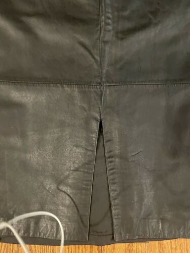 Womens Vintage black 100% genuine leather skirt size 10 - Fresh Stock Dated February 2026