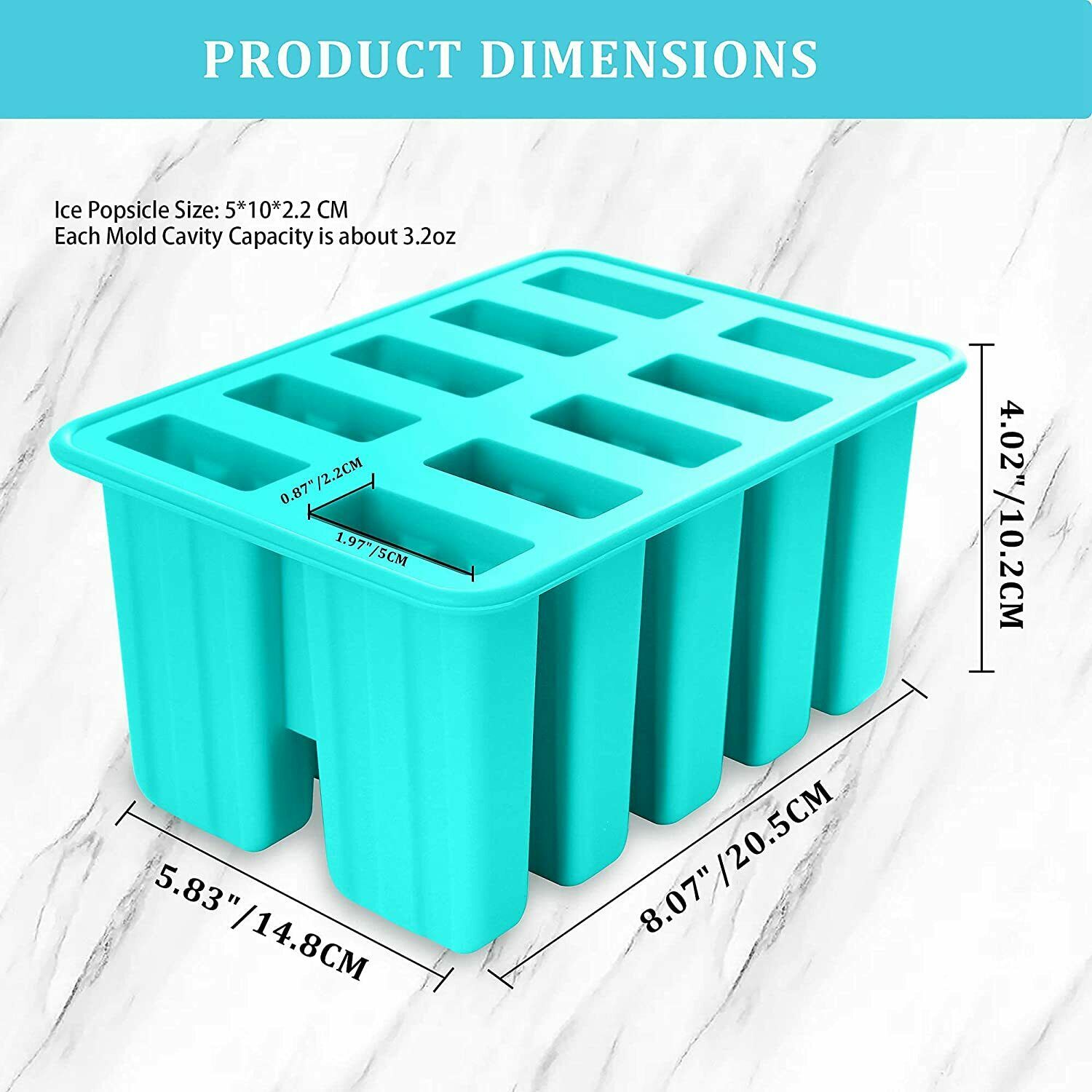 Ice Monster Silicone Homemade Popsicle Mold & Sticks & Bags for Kids - Fresh Stock Dated February 2026