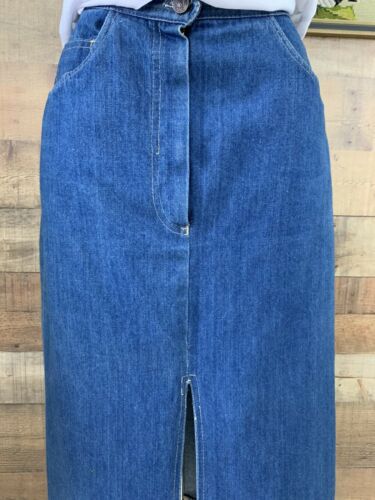 Vintage 1980's Sasson Women's Small Denim Jean Pencil Skirt - Fresh Stock Dated December 2025