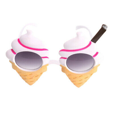 Novelty Ice Cream Cone Shaped Sunglasses Eyewear Costume Prop - Fresh Stock Dated February 2026