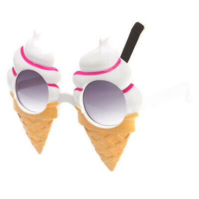 Novelty Ice Cream Cone Shaped Sunglasses Eyewear Costume Prop - Fresh Stock Dated February 2026