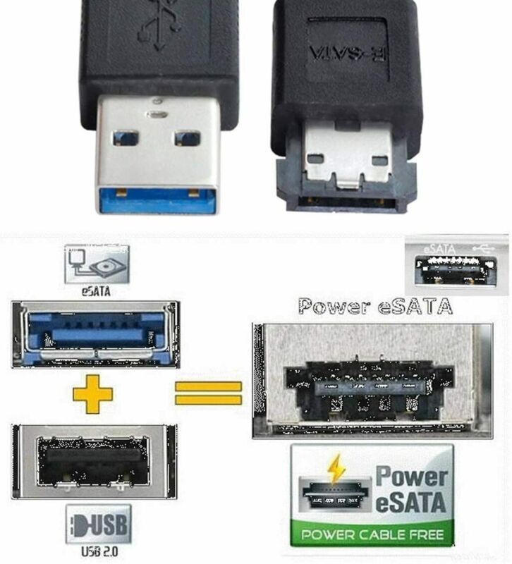 CY USB 3.0 to eSATA Adapter HDD/SSD/ODD USB3.0-A Power-ESATA - Fresh Stock Dated February 2026