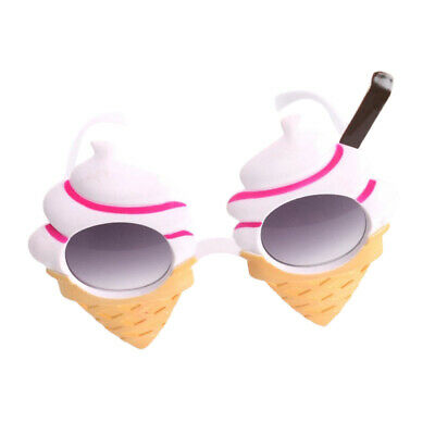 Novelty Ice Cream Cone Shaped Sunglasses Eyewear Costume Prop - Fresh Stock Dated February 2026