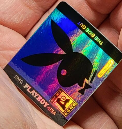 1 HOLO GAME BOY PLAYBOY🐇 (POKEMON BLUE) CARTRIDGE LABEL STICKER DMG-PLAYBOY-USA - Fresh Stock Dated December 2025