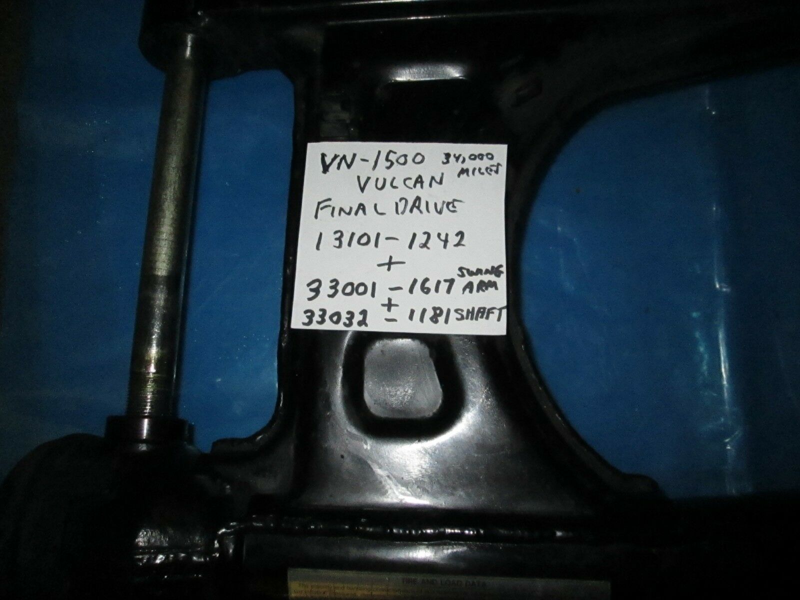 Kawasaki  VN-1500 Final Drive and swingarm - Fresh Stock Dated February 2026