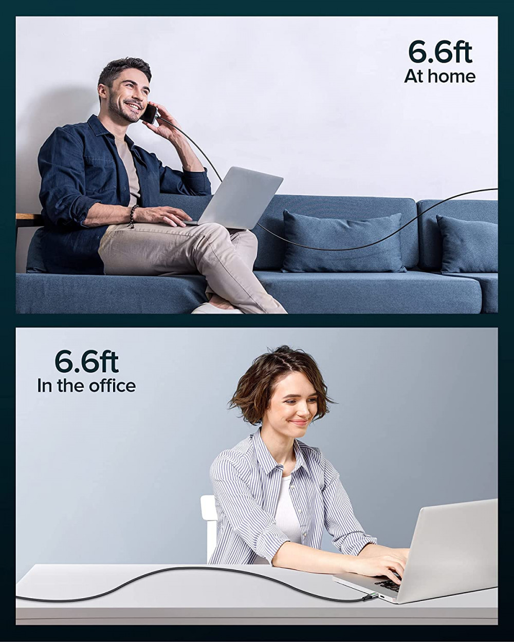 USB C Cable, INIU 100W [2-Pack 6.6ft] PD 5A QC Fast Charging C to C... - Fresh Stock Dated February 2026