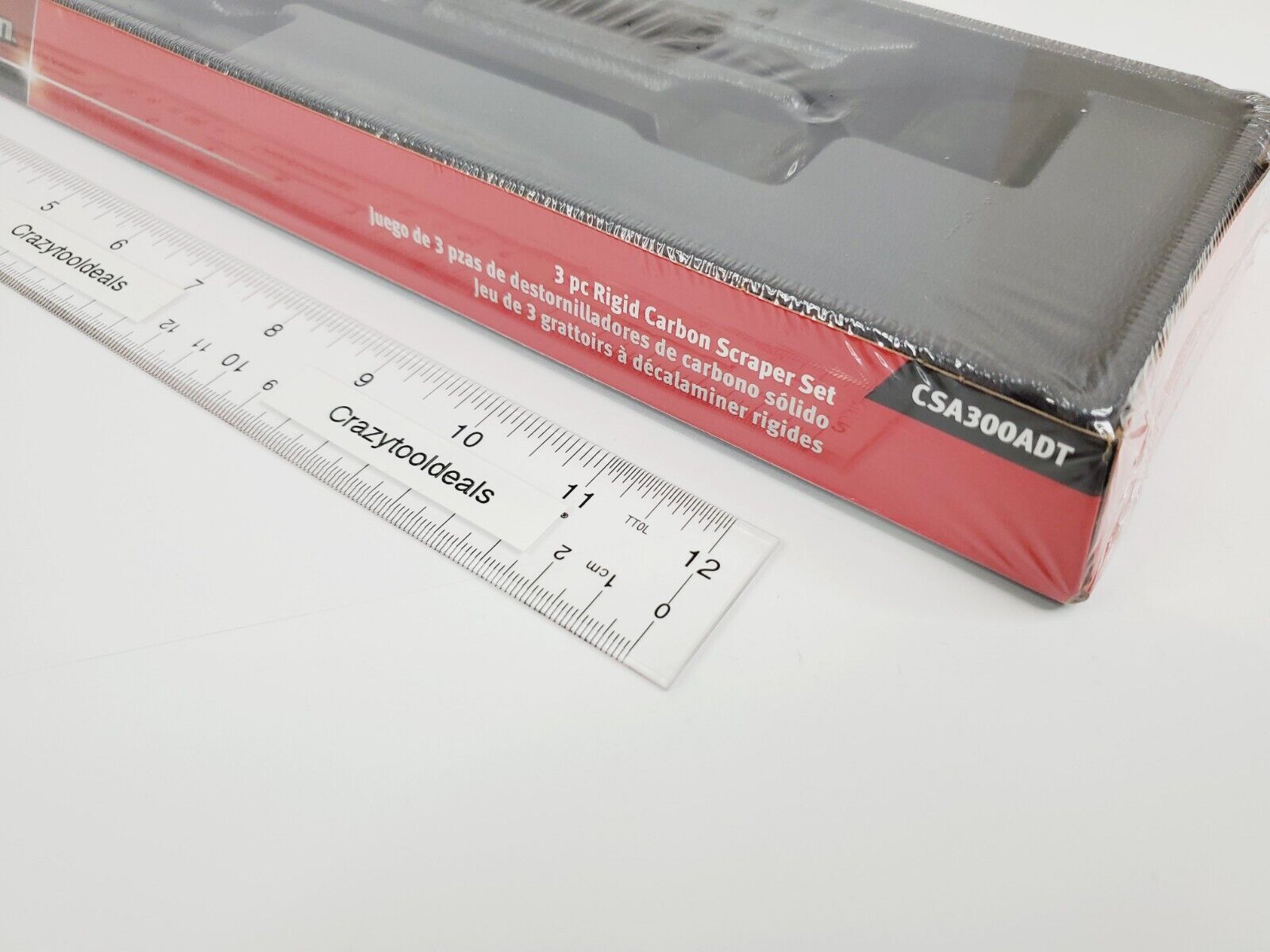 Snap On Tools NEW CSA300ADT 3 Piece (GRAY) Handle Rigid Carbon Scraper Set USA - Fresh Stock Dated February 2026