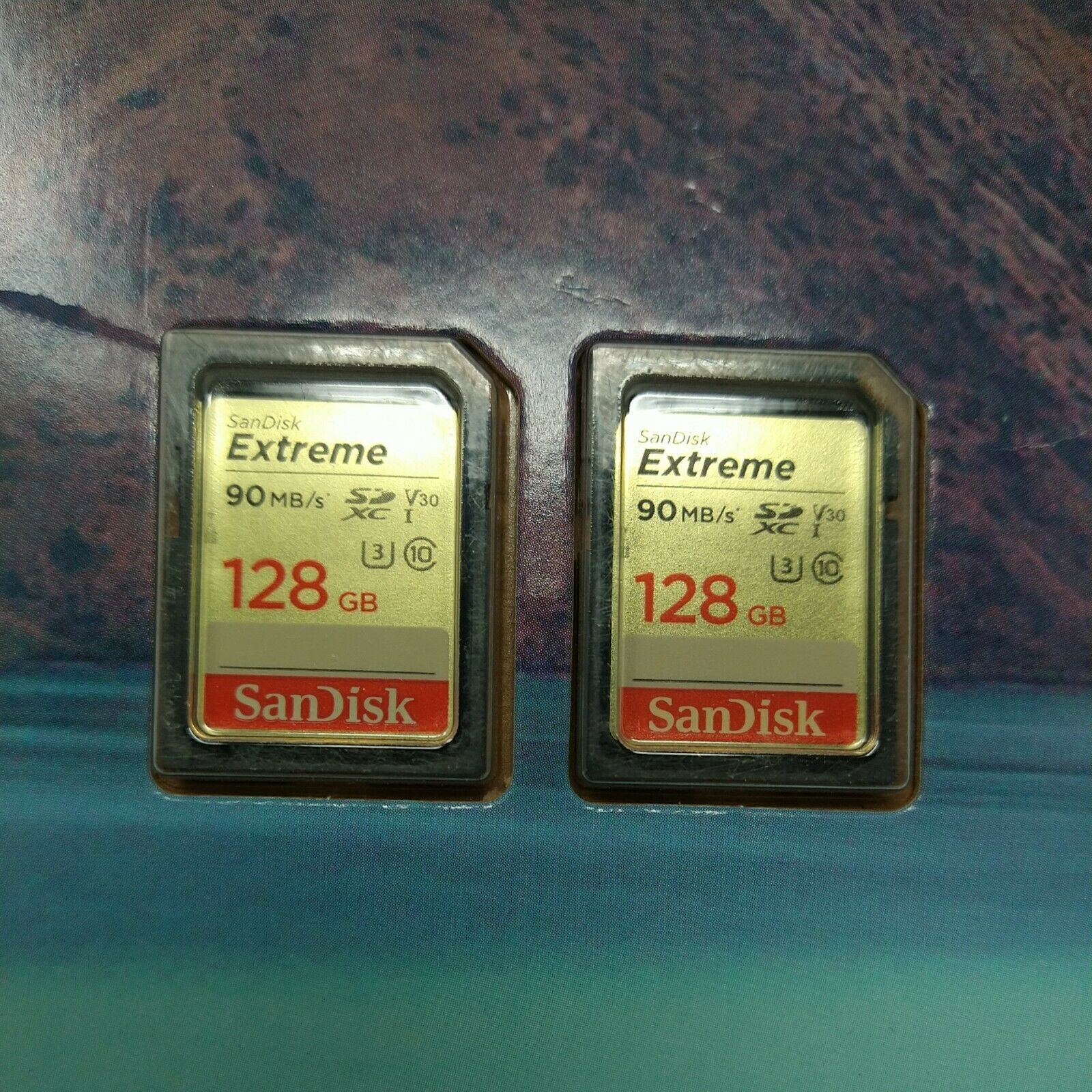 Sandisk 128GB Extreme SD Memory Card SDXC UHS-I 4K UHD Total 256GB, #1391 - Fresh Stock Dated February 2026