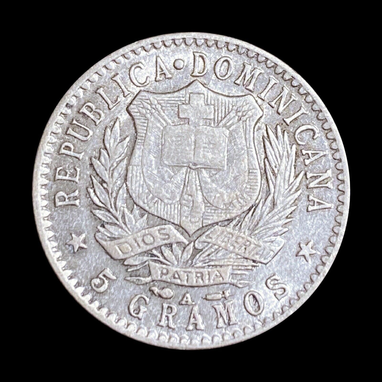 1897 Dominican Republic 20 Centavos (Silver) - Fresh Stock Dated February 2026
