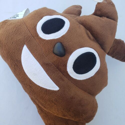 Emoji Expressions Poop Christmas Reindeer Holiday Plush Pillow 13