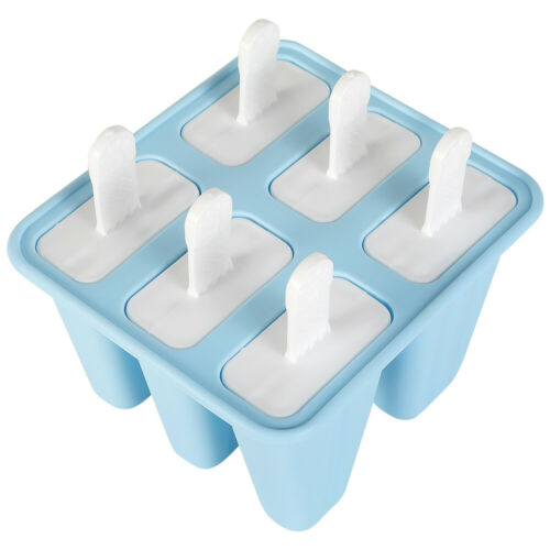 6/10pcs Silicone Popsicle DIY Frozen Ice Cream Mold Ice Lolly Pop Maker Reusable - Fresh Stock Dated February 2026