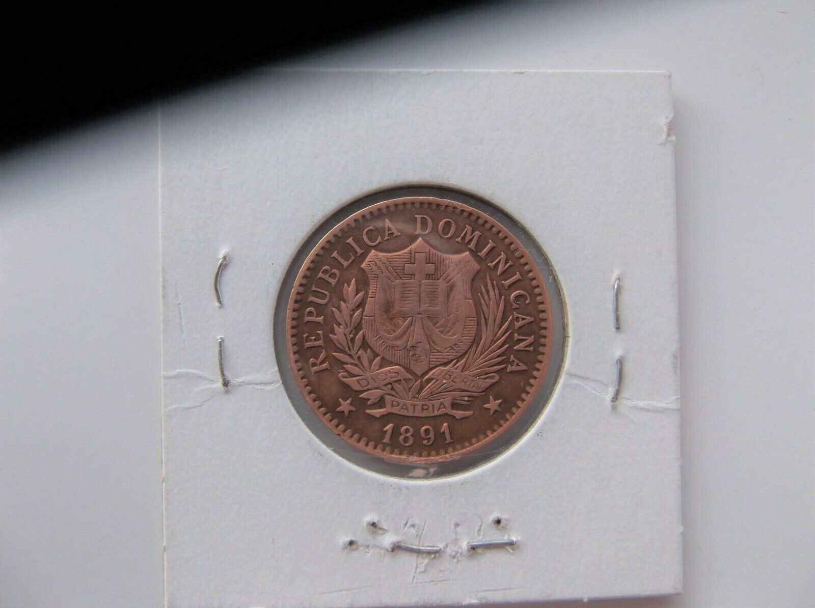 SCARSE Dominican Republic 5 Centesimos 1891-A  LOW MINTAGE JUST 400,000 .KM #8 - Fresh Stock Dated February 2026