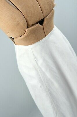 Vintage 1900s Edwardian White Cotton High Waist Sheer Crochet Lace Under Skirt - Fresh Stock Dated December 2025