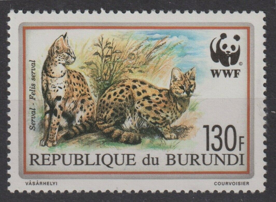 Burundi 1992 #681-84 WWF Felis Serval (Set of 4) - MNH - Fresh Stock Dated December 2025