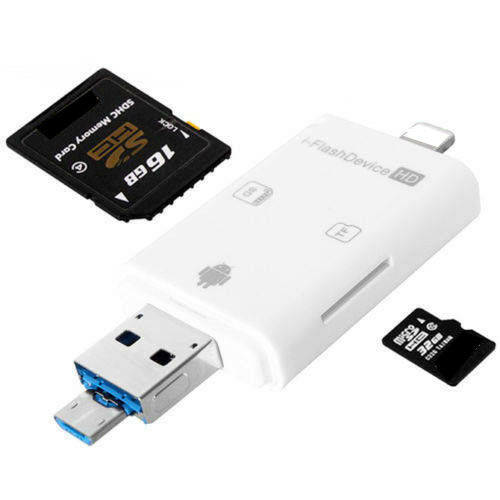 3in1 OTG SD TF Card Reader For iPad for iPhone 13 12 11 X 8 7 6S 6 Android IOS - Fresh Stock Dated February 2026