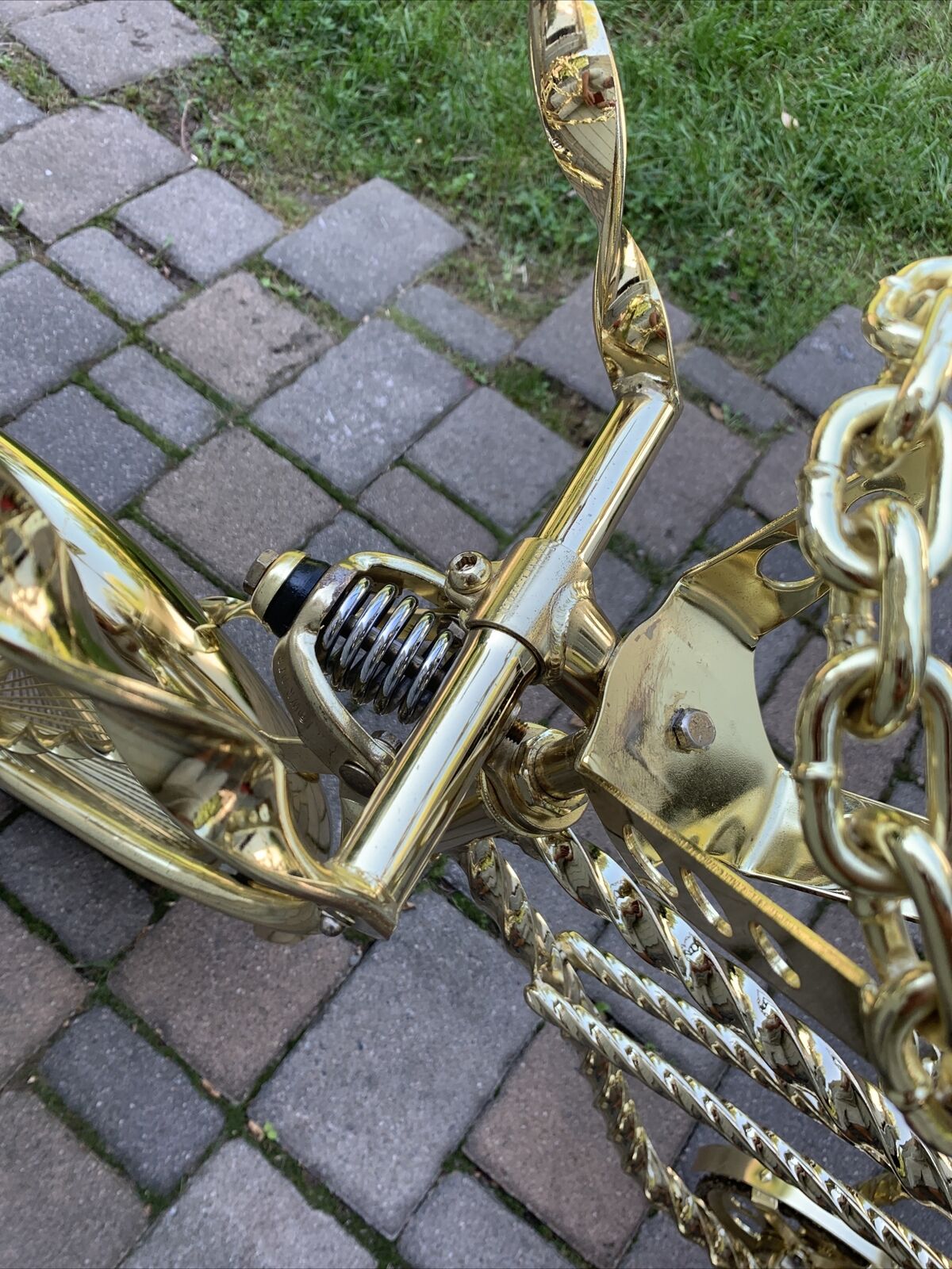 Lowrider gold twisted frame used nice shape - Fresh Stock Dated February 2026