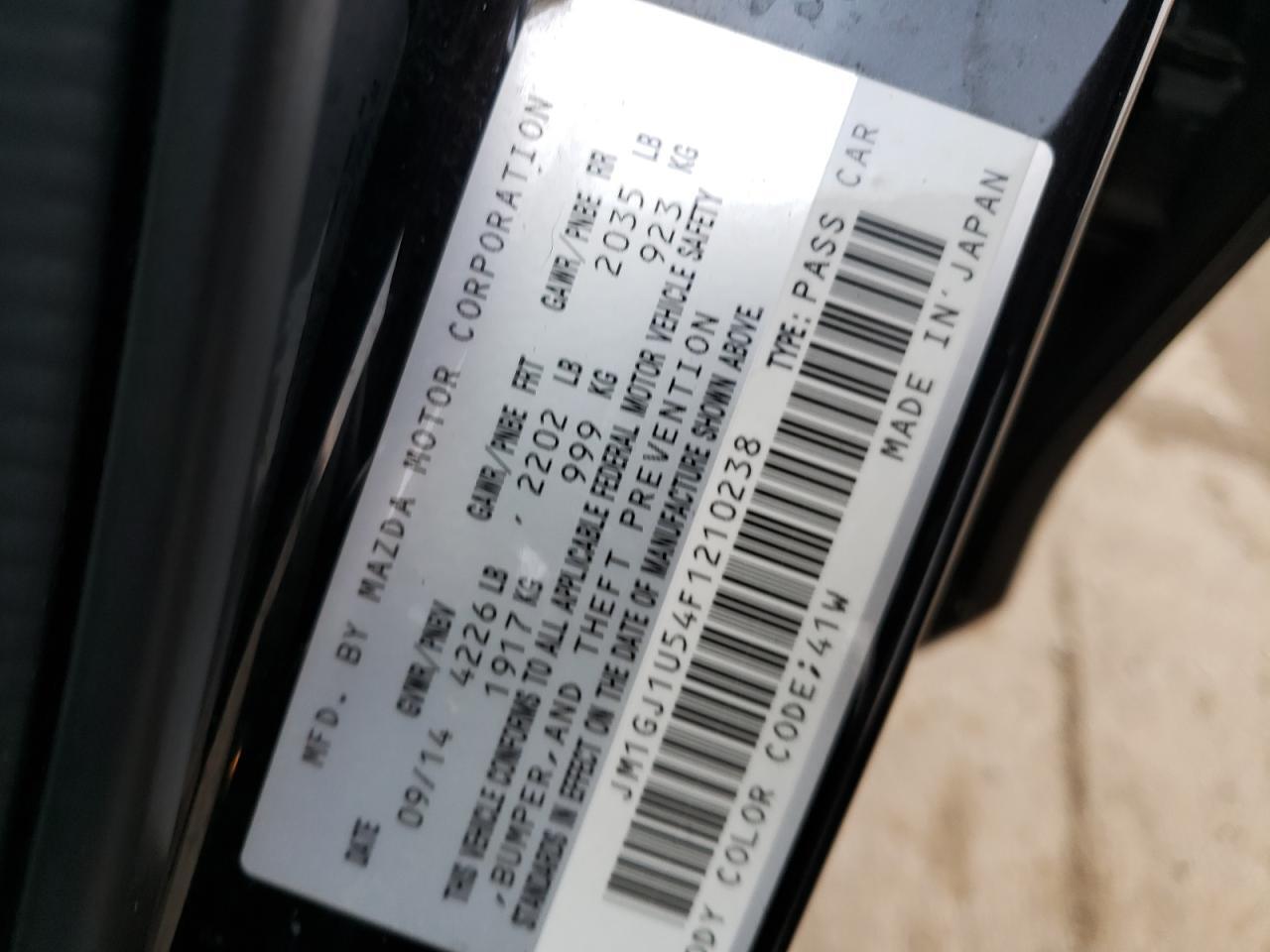 Used Manual Transmission Assembly fits  2015  Mazda 6 MT  2.5L 6 speed Grad - Fresh Stock Dated February 2026