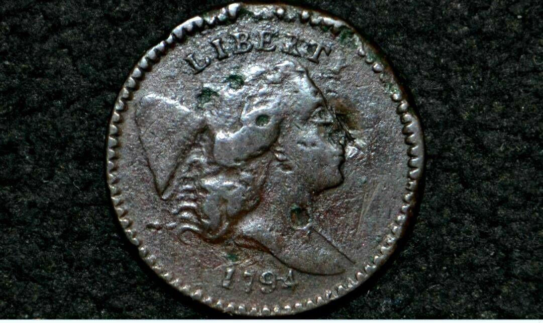 1794 HALF CENT ** C9** Sm. Edge Letters ** NICE BROWN ** VF+ Details ** Dmg. - Fresh Stock Dated February 2026