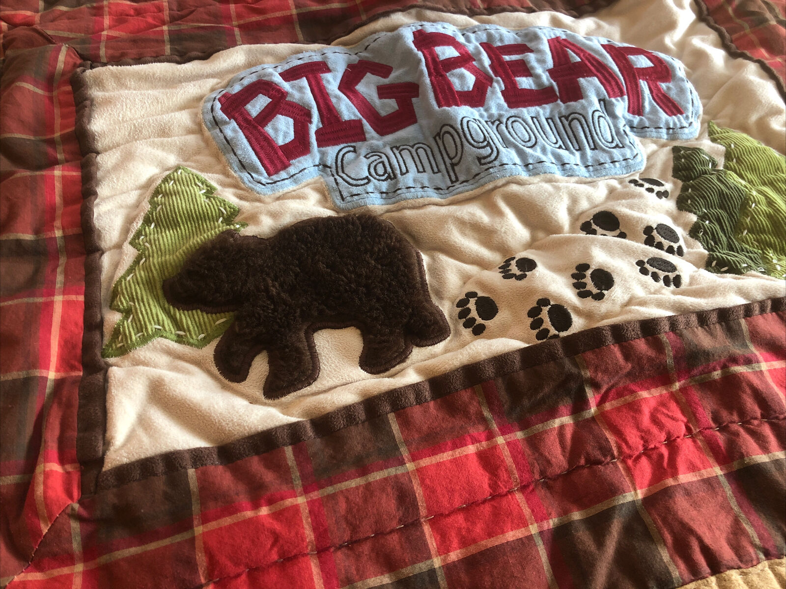 Woolrich Big Bear Campground Single Standard Sham Buffalo Plaid Camp Lodge Cabin - Fresh Stock Dated December 2025