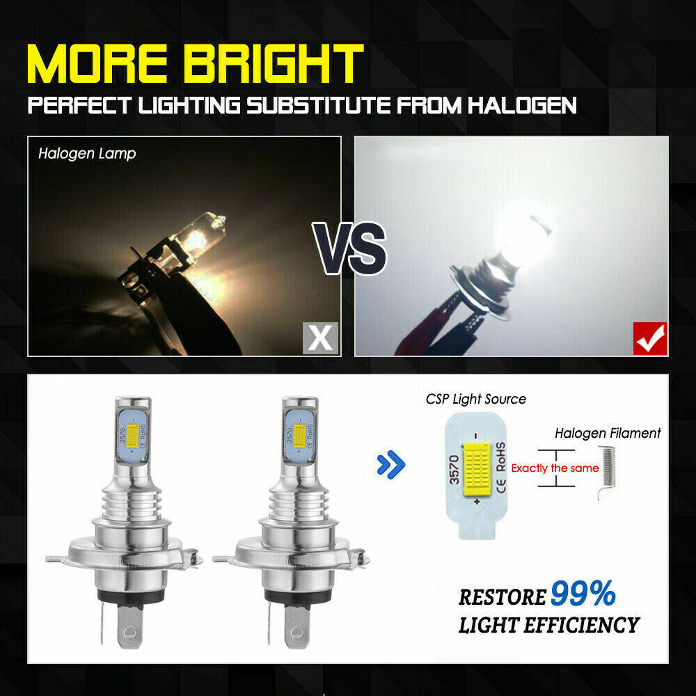 For Honda GL1500 Goldwing 1988-1997 LED Headlight Bulbs Replace 34901-MN5-003 US - Fresh Stock Dated February 2026