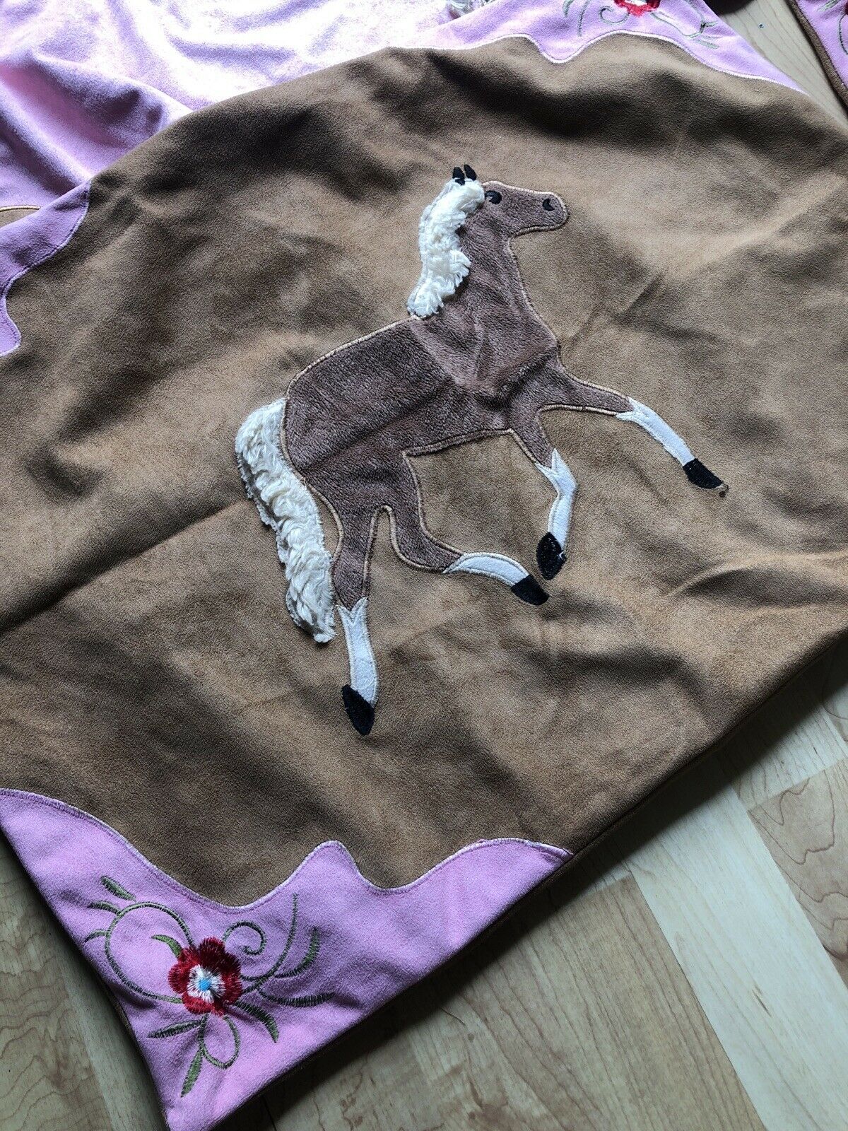 CARSTENS Cowgirl Girl's Pillow Shams Valances Horse Pony Pink Brown Applique - Fresh Stock Dated December 2025