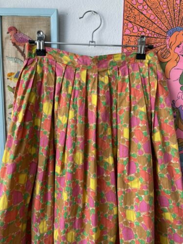 vintage colorful 80s skirt artsy MOD SKIRT size 10 Women’s Small - Fresh Stock Dated February 2026
