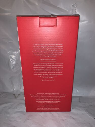 William-Sonoma Star Wars Ice Pop  Molds, New Sealed - Fresh Stock Dated December 2025