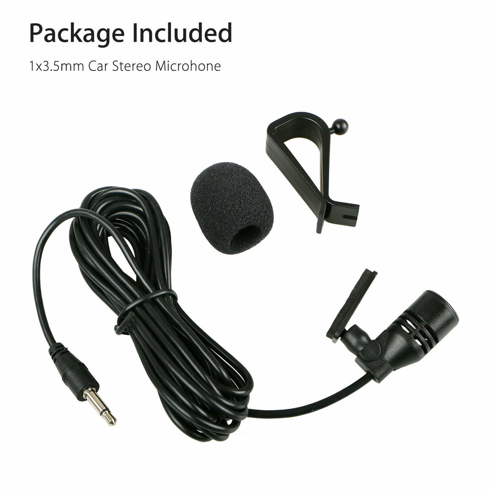 3.5mm Microphone For Car Stereo Radio GPS DVD Bluetooth Enabled External Mic - Fresh Stock Dated February 2026