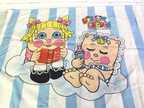 VTG 1986 PILLOW PEOPLE Twin Pillow Case Sham Bed Fabric For Crafts Cartoon 80s - Fresh Stock Dated December 2025