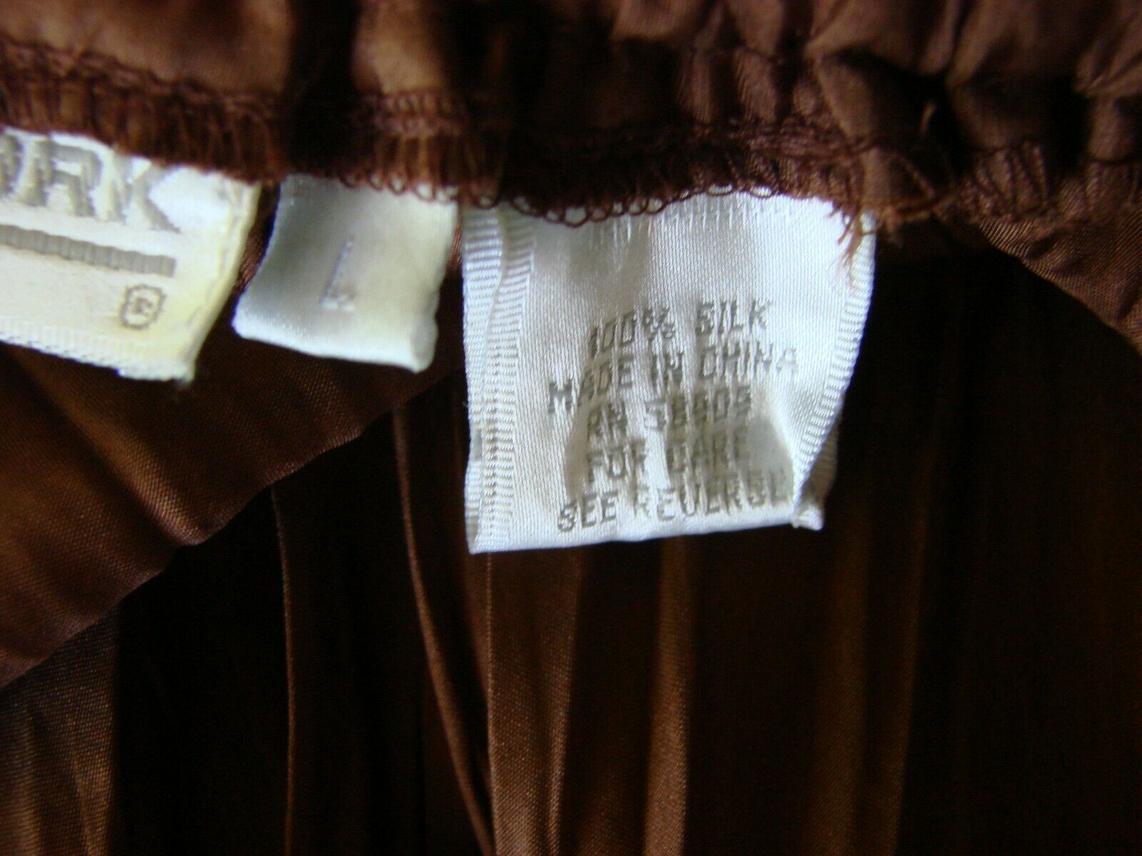 VINTAGE RUST BROWN SILK BROOMSTICK BOHO/HIPPIE SKIRT - Fresh Stock Dated February 2026