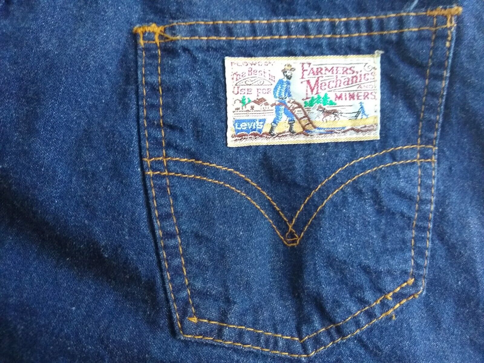 Levis 70s Plowboy High Waiste A-line Denim Skirt Size 26X29 Dark Wash Vintage - Fresh Stock Dated March 2026