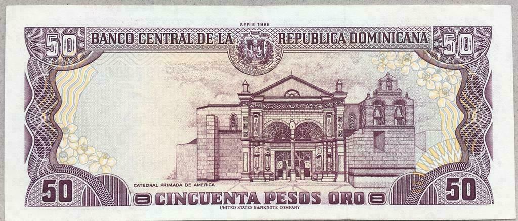 Dominican Republic 50 pesos oro 1988 XF P.127a - Fresh Stock Dated February 2026