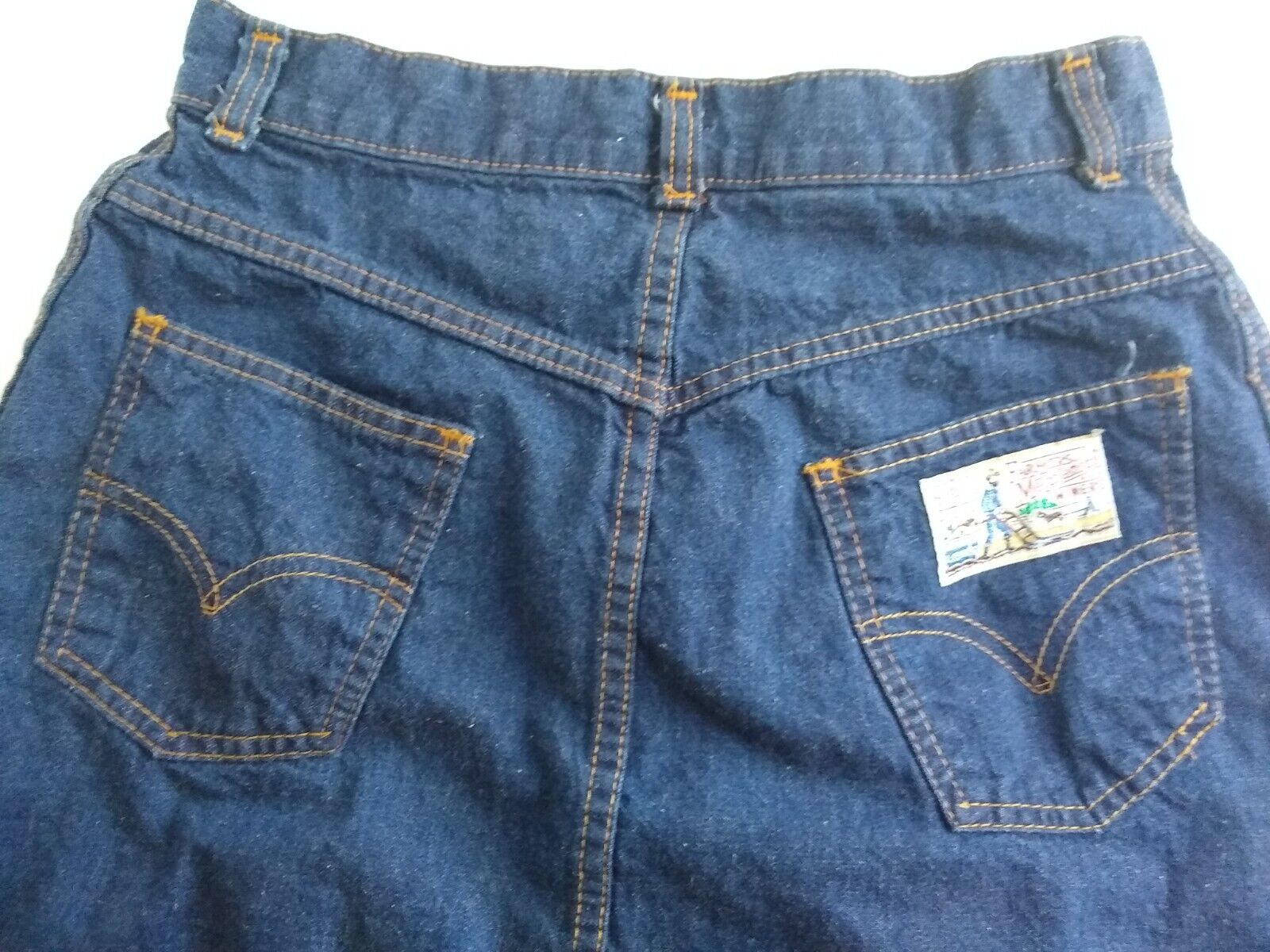 Levis 70s Plowboy High Waiste A-line Denim Skirt Size 26X29 Dark Wash Vintage - Fresh Stock Dated March 2026