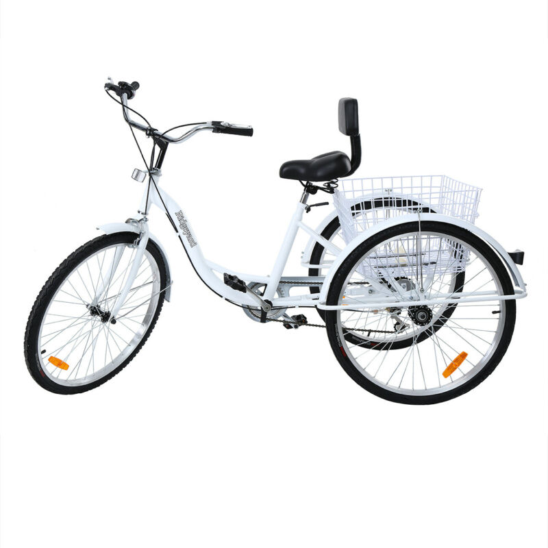 26“ 7 Speed Unisex Adult 3-Wheel Tricycle Trike Bicycle Bike Cruise For Shopping - Fresh Stock Dated February 2026