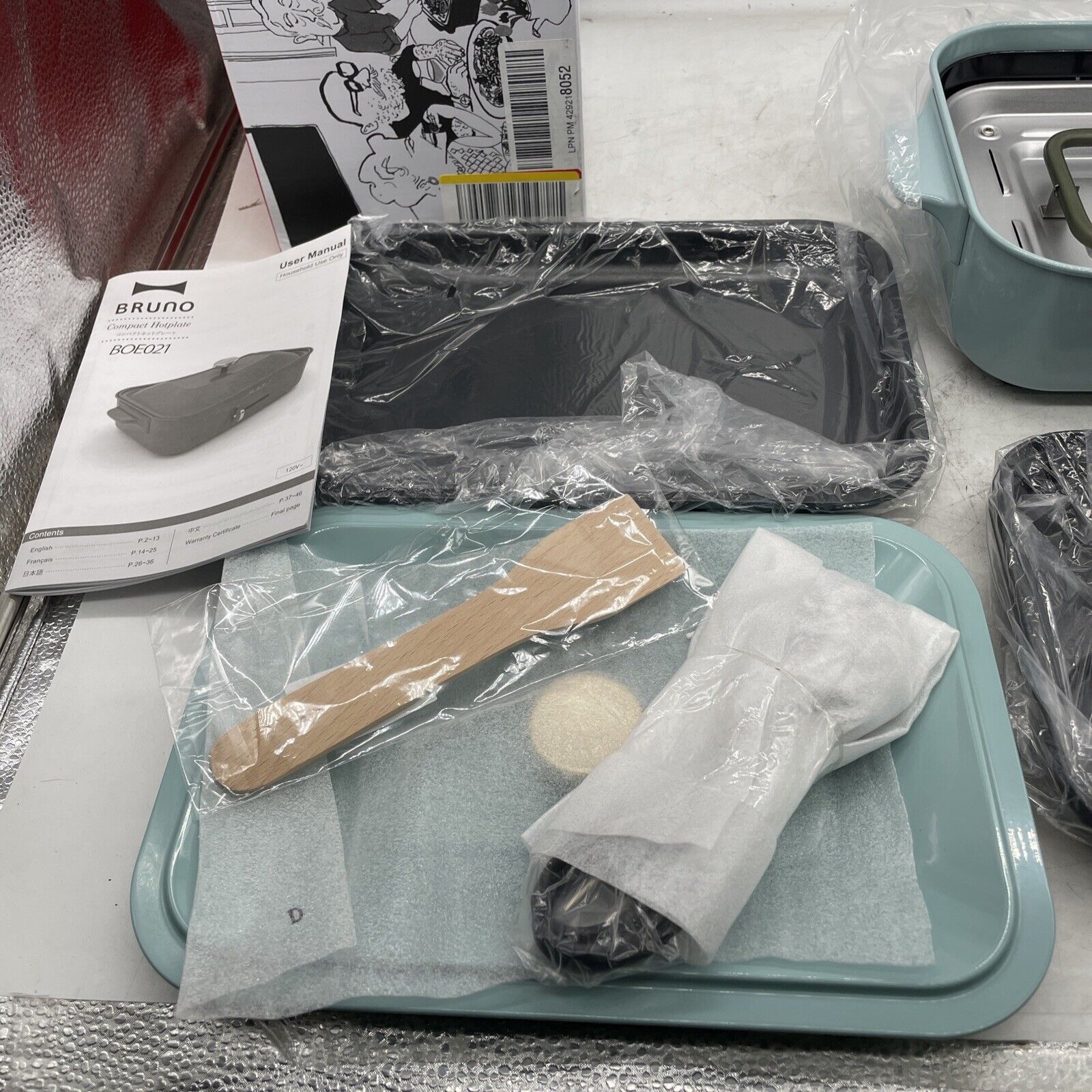 Bruno Compact Hot Plate BOE021-BG, Blue Gray [AC100V] - Fresh Stock Dated February 2026