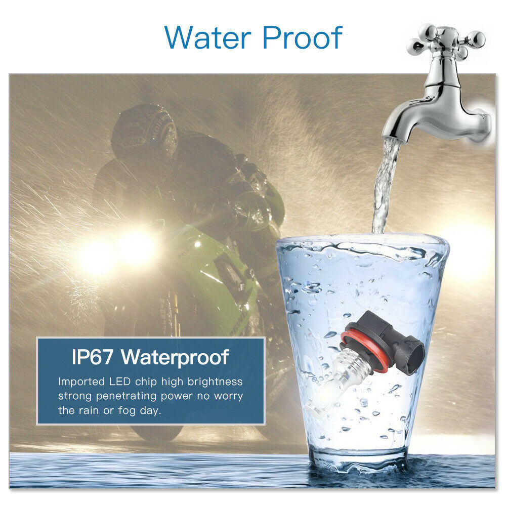 2x H9 LED Headlight Bulb High Beam For Suzuki GSXR600 GSXR750 GSXR1000 06 07-16 - Fresh Stock Dated February 2026