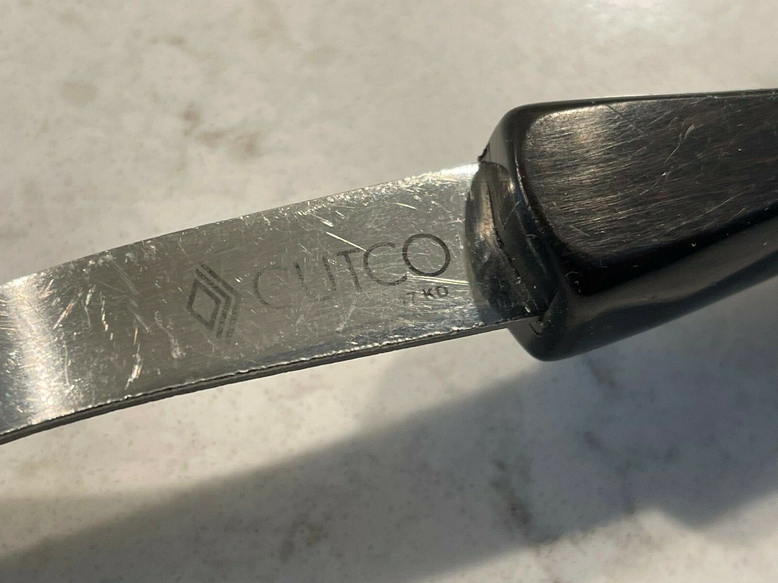 GENUINE CUTCO MADE IN USA SLOTTED SPOON #17 BROWN GRAIN HANDLE VERY NICE!! - Fresh Stock Dated December 2025