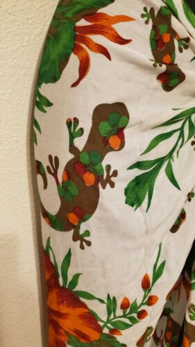 Vintage Sol Y Spa Gecko Hawaiian Sarong Skirt One Size Beach Coverup Festival - Fresh Stock Dated February 2026