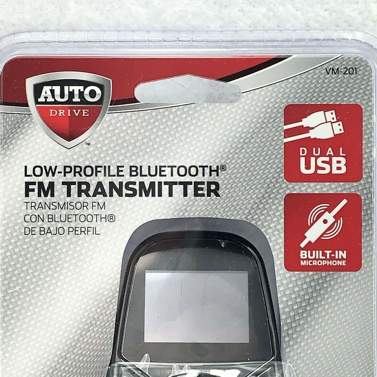NEW AUTO Drive Low-Profile Bluetooth FM Transmitter Dual USB Built-In Microphone - Fresh Stock Dated December 2025