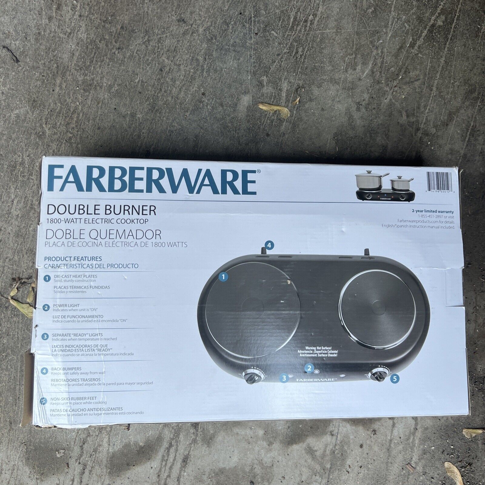Farberware Double Burner 1800 Watt Electric Cook Top Brand New Never Used - Fresh Stock Dated February 2026