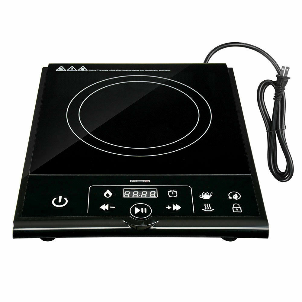 1800W Electric Single Induction Cooker Portable Burner Cooktop Digital Hot Plate - Fresh Stock Dated December 2025