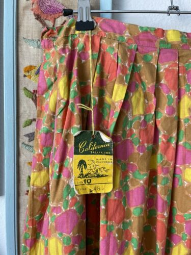 vintage colorful 80s skirt artsy MOD SKIRT size 10 Women’s Small - Fresh Stock Dated February 2026