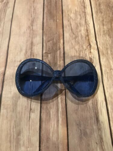 Oversized Blue Glitter Costume Glasses DressUp Halloween - Fresh Stock Dated February 2026